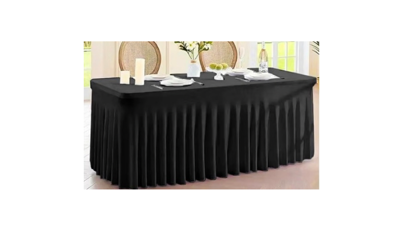 6’ Tablecloth Rental (Black Skirt)
