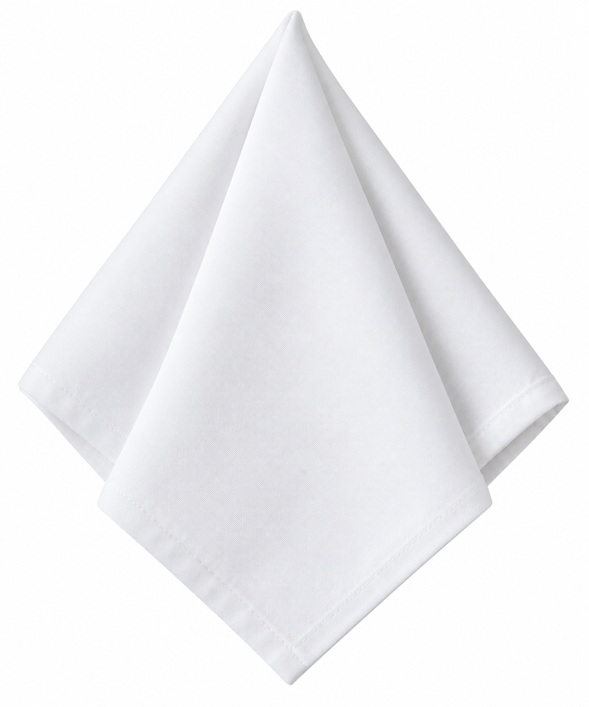 20” × 20” White Polyester Napkin