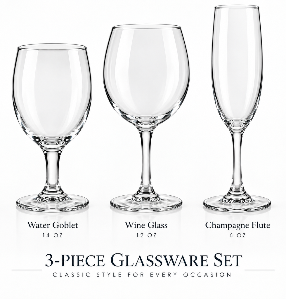 3-Piece Classic Glassware Set